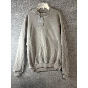 Cole Buxton Sweatshirt Mens Medium Gray Washed Crewneck Boxy Made in England